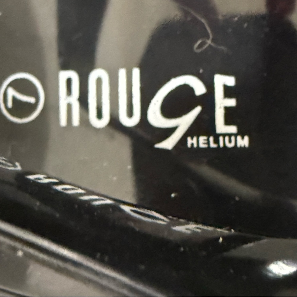 Rouge Helium Shiny Black Chunky Heel Ankle Strap - Picture 11 of 12
